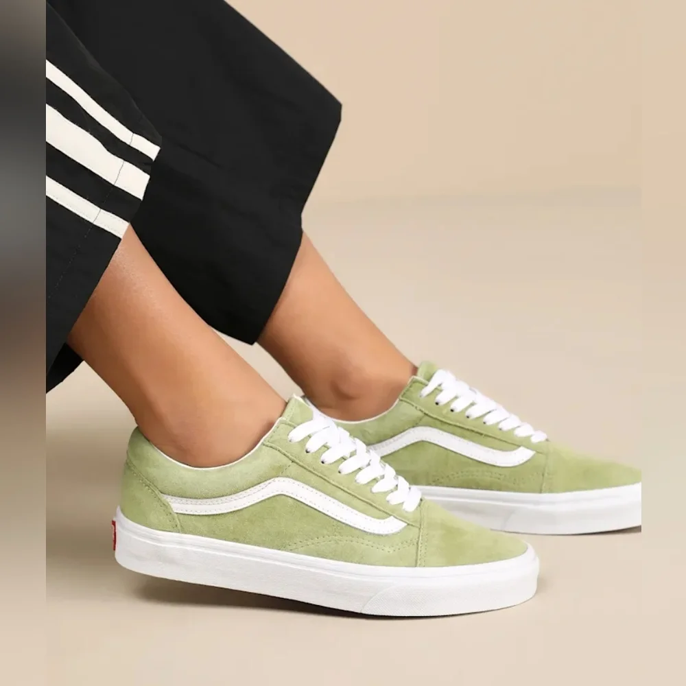 Old Skool Winter Pear Suede Leather Lace-Up Sneakers Size 8